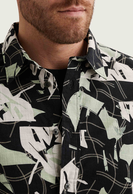 Print Slub Overhemd
