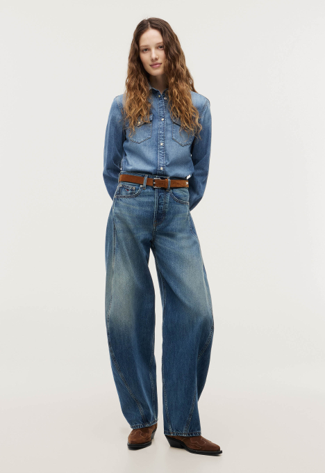 Ella Twisted Seam Barrel Jeans