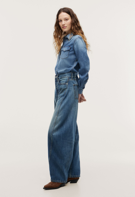 Ella Twisted Seam Barrel Jeans
