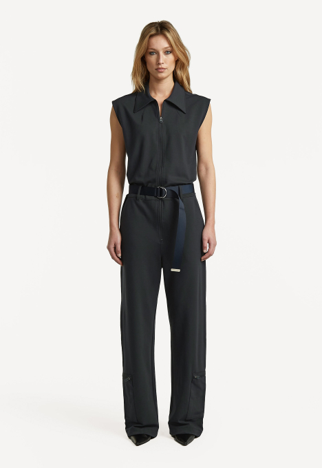 Soft Sculpt Belted Jumpsuit