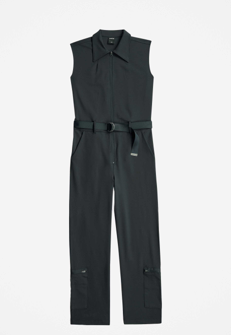 Soft Sculpt Belted Jumpsuit