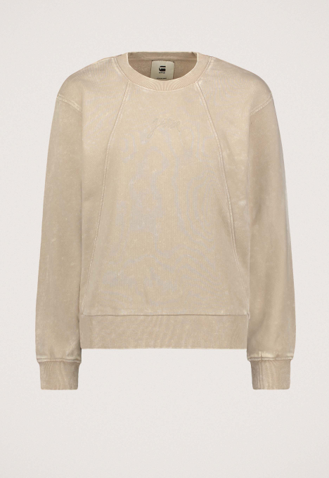 Washed A Line Script Sweater