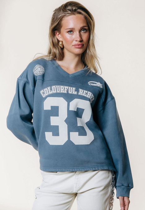 Washed Baseball Sweater