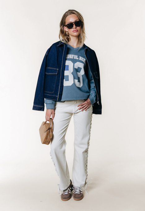 Washed Baseball Sweater