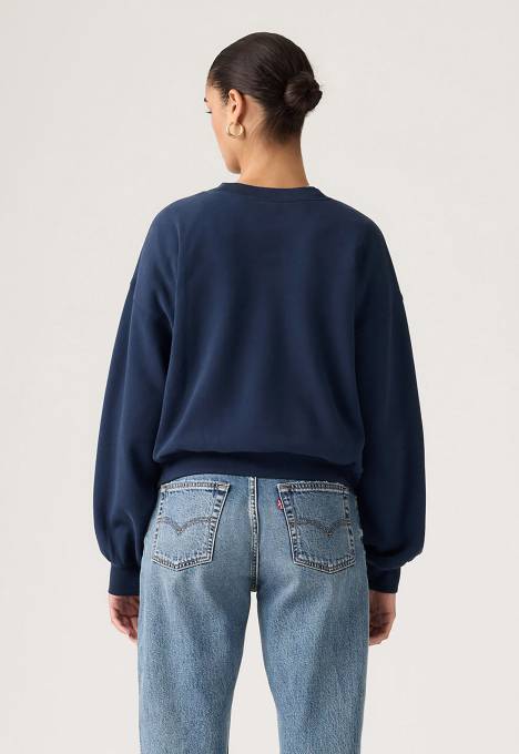 Vintage Boxy Sweatshirt Met Print