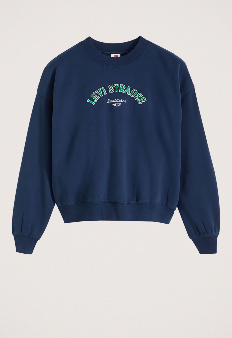 Vintage Boxy Sweatshirt Met Print