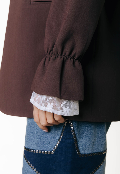 Mimmi Lace Sleeve Blazer