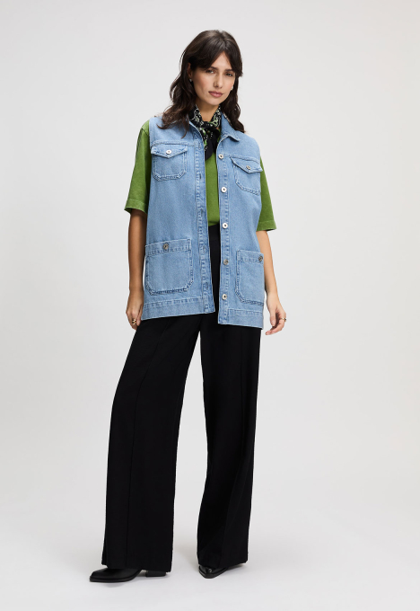 Denim Utility Gilet