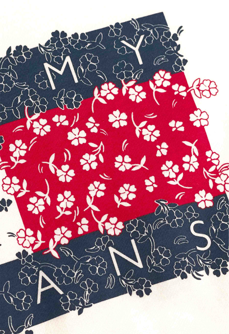 DW0DW20897 Reg floral flag tee