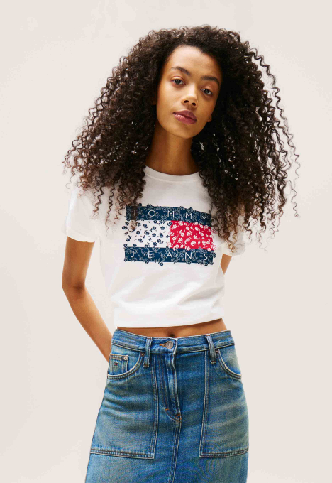 DW0DW20897 Reg floral flag tee