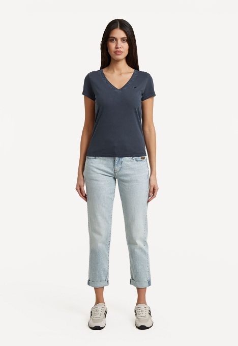 Overdyed Slim V T-Shirt
