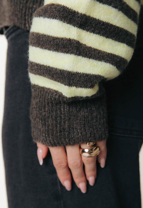 Linsey Striped Fluffy Knit