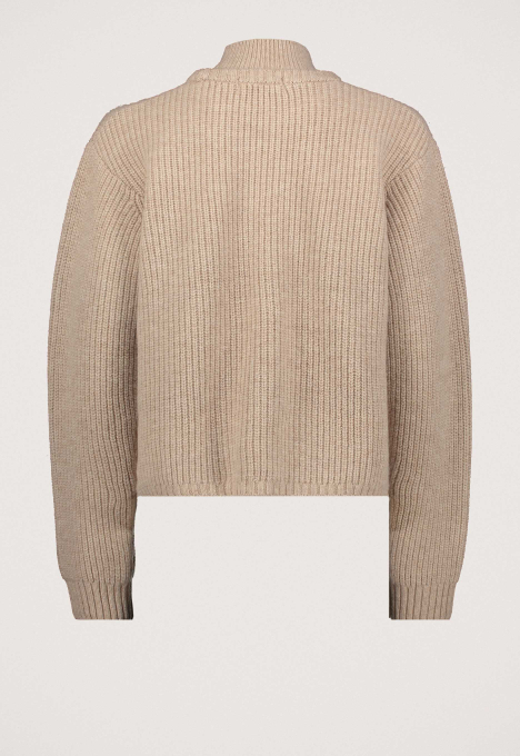 Cable Double Collar Knit Trui