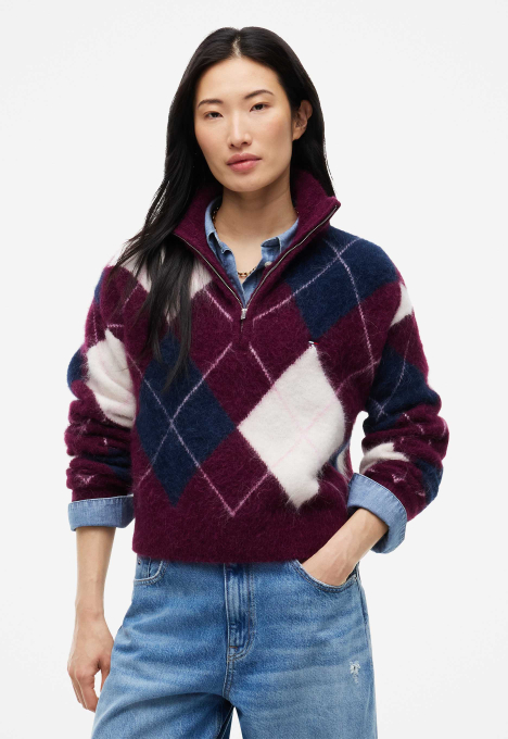 Fluffy Quarter Zip Trui