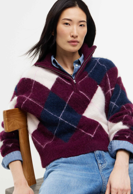 Fluffy Quarter Zip Trui