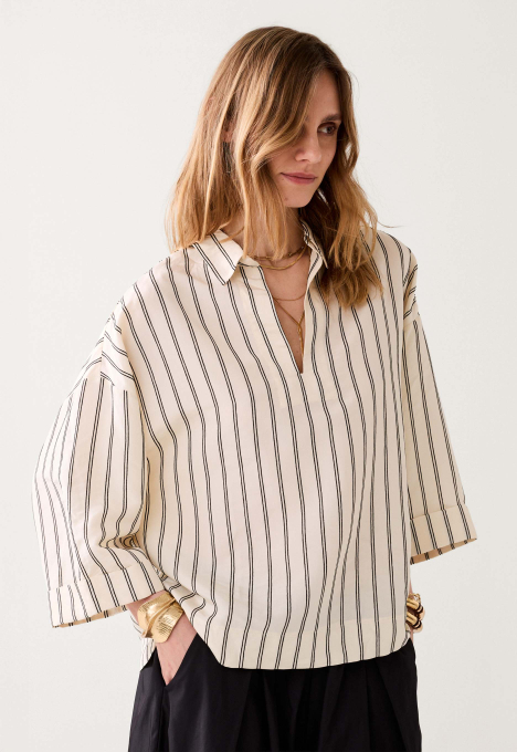 Chenille-Streep Blouse