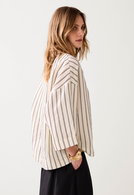 Chenille-Streep Blouse