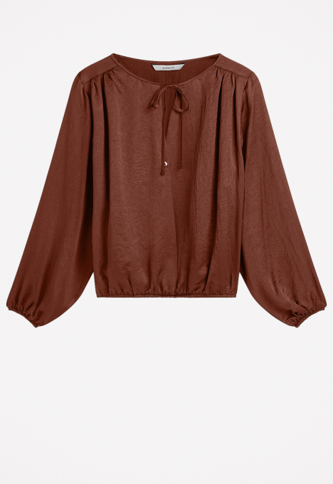 Silky Blouse Met Strik