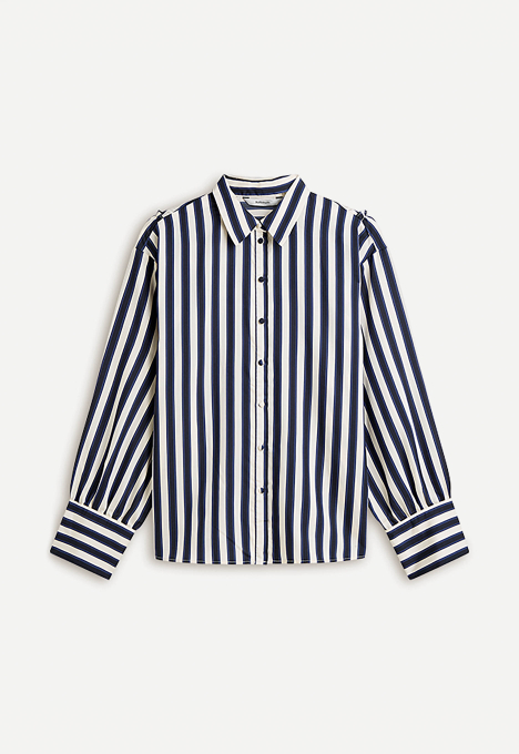 Stripe Satin Blouse 