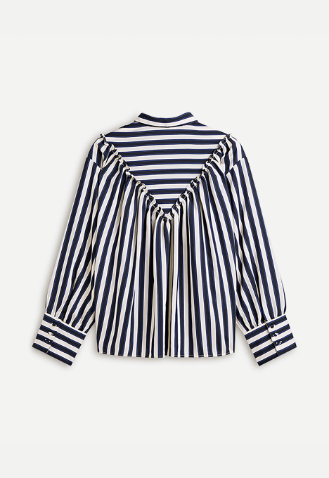 Stripe Satin Blouse 
