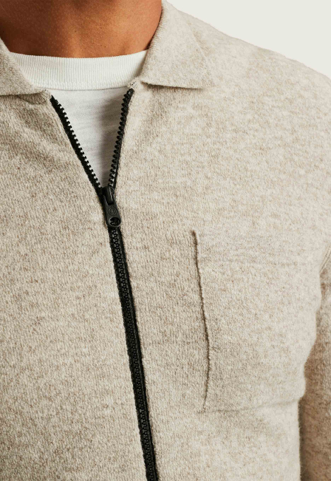 Wool Blend Zip Jacket