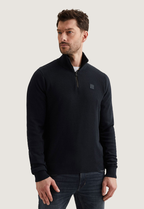 Cotton/Modal Half Zip Trui