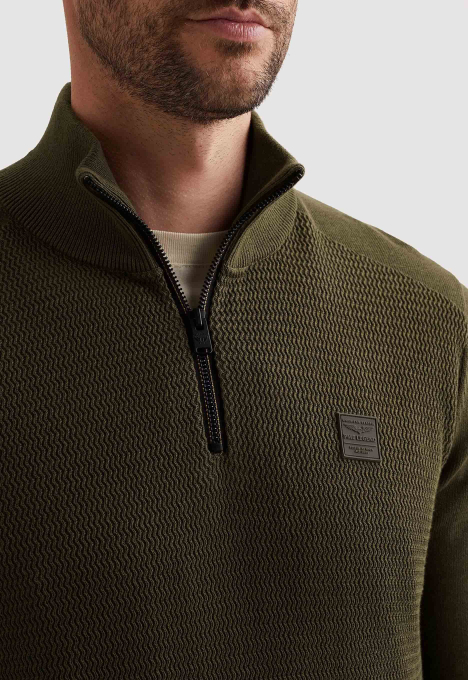 Cotton/Modal Half Zip Trui