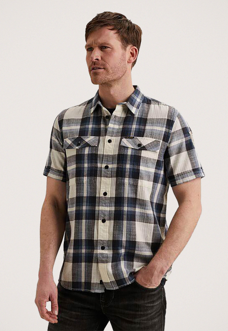 Slub Block Check Overhemd