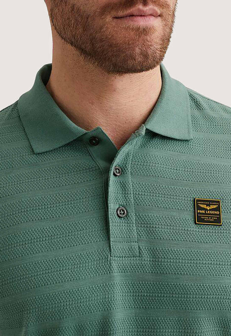 Jaqcuard Stripe Polo