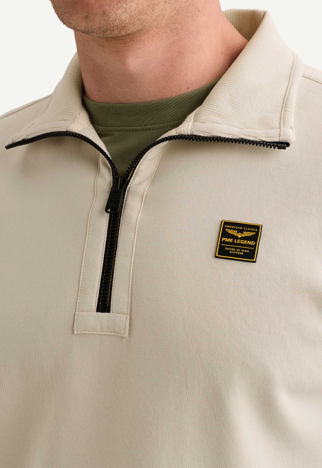 Half Zip Badge Sweater