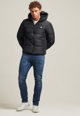 Hooded Sports Puffer Jas