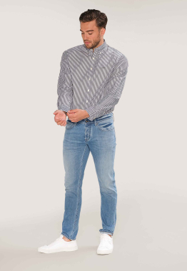 RF Poplin Stripe Peached Overhemd