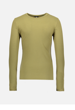 Slim Rib Lange Mouwen T-shirt