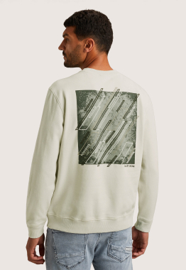 Sweatshirt Met Twillstructuur