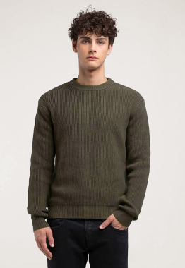 Rib-Knit Cotton Pullover