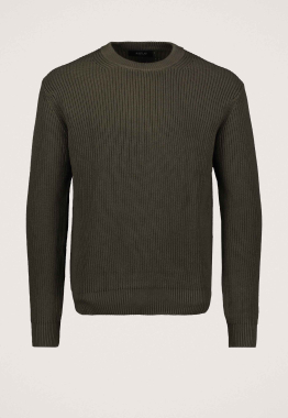 Rib-Knit Cotton Pullover
