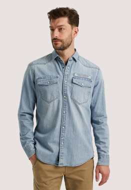 Denim Badge Overhemd