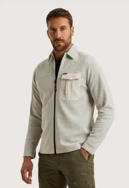 Jersey Waffle Shirt Jacket