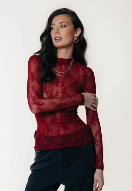  Noe Lace High Neck Top