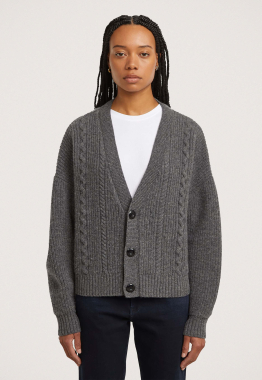 Cable Cropped Knit Vest
