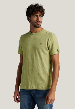 R-neck Co Slub T-shirt 
