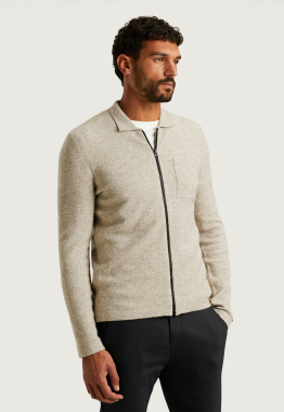 Wool Blend Zip Jacket