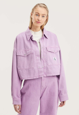 Extreme Oversize Crop Denim Blouse