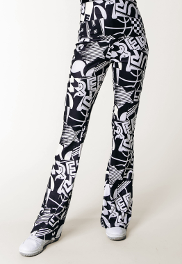 Letter Peached Extra Flare Broek