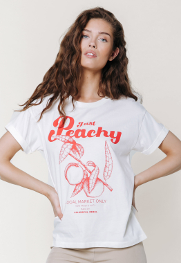Just Peachy Boxy T-shirt 