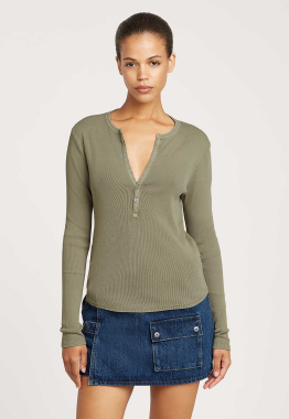 Deep V-Neck Slim Top