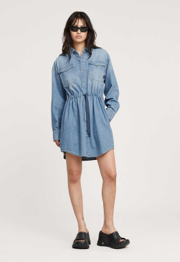 Relaxed Drawcord Jurk