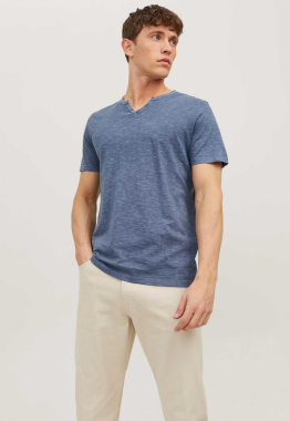 Split Neck T-shirt 