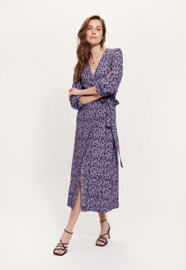Cheslimd Print Wrap Jurk
