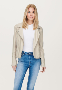 Gemma Faux Leather Biker Jacket